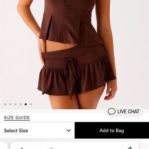 Peppermayo brown mini skort